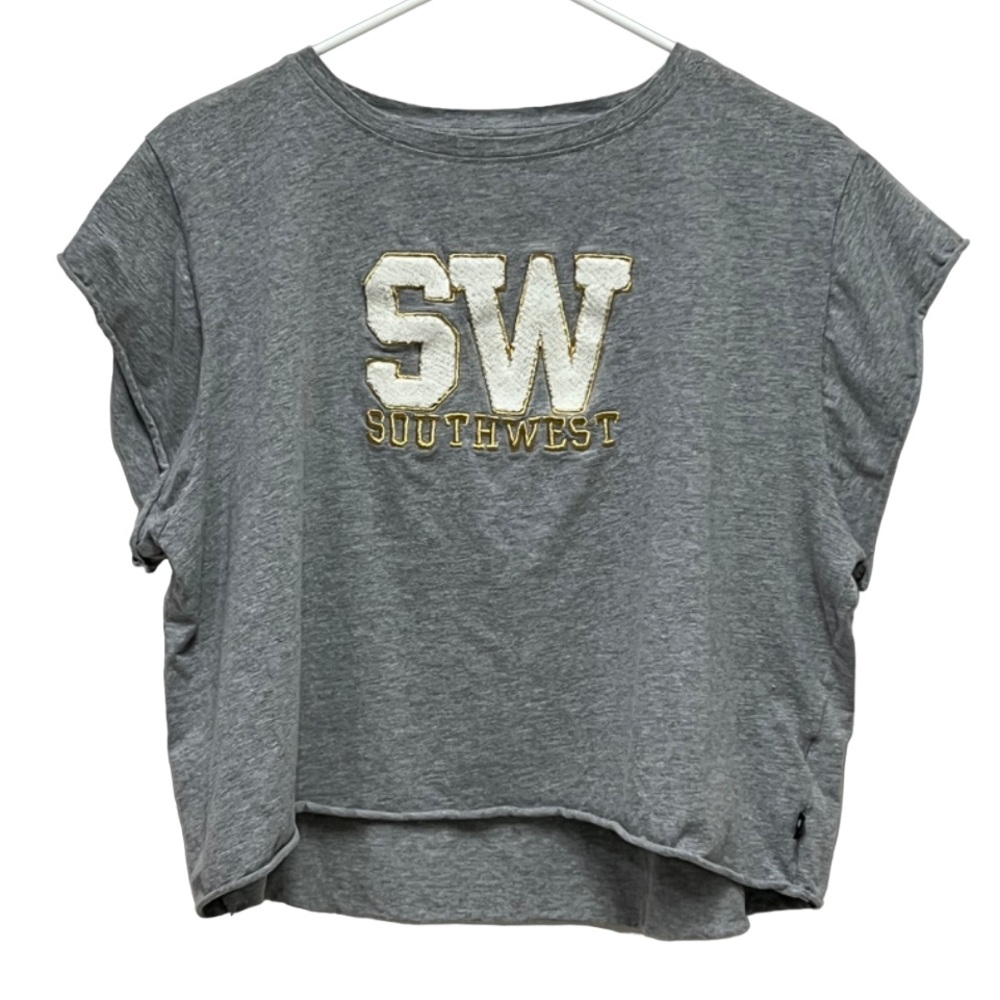 🌟 3/$5 🌟 Southwest Cotton Company cropped sweatshirt top gray O/S